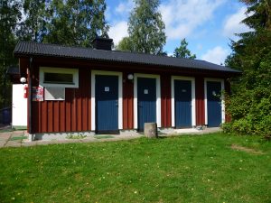 Camping in Zweden: ons toiletgebouw