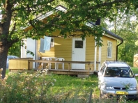 Camping in Zweden: stuga